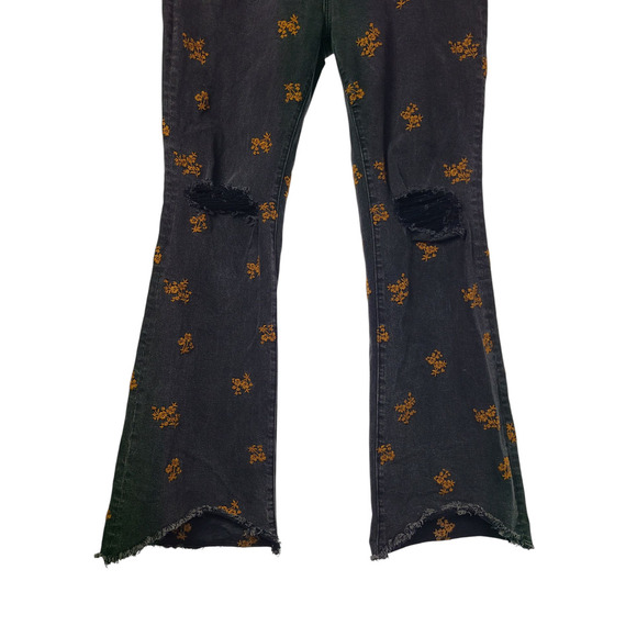 Women's Black and Orange Jeans - Picture 7 of 10